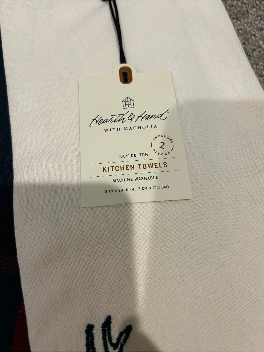Magnolia hearth and hand 2 piece 100% cotton kitchen towel set